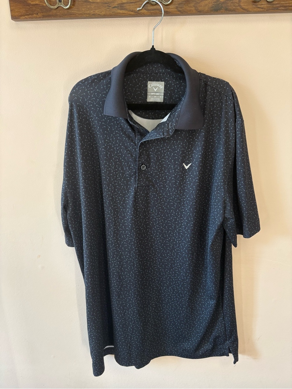 Callaway Men's Black Patterned Golf Polo - size small